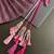 pink handmade beaded parandi