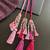 pink handmade beaded parandi