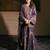 Purple fendy silk blend kurti palazzo set with embroidered dupatta & stone work