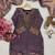 Purple fendy silk blend kurti palazzo set with embroidered dupatta & stone work