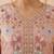 Pink premium chinon sharara suit set with border dupatta