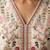 Cream premium chinon sharara suit set with border dupatta