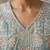 Sky blue premium chinon sharara suit set with border dupatta