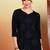 Women navy blue ethnic motifs embroidered chikankari rayon cotton short kurti