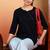 Women navy blue ethnic motifs embroidered chikankari rayon cotton short kurti