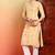 Women beige floral embroidered chikankari liva rayon straight tie-up angrakha kurta