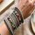 5 Oxidized Silver Bangles, Boho Tribal Kada Bracelet Stack, Multi Gemstone Ethnic Indian Jewelry