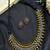 Dual Tone Brass Choker Necklace and Stud Earrings Set, Antique Indian Ethnic Jewelry