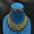 Dual Tone Brass Choker Necklace and Stud Earrings Set, Antique Indian Ethnic Jewelry