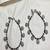 Silver Plated Black Onyx Floral Charm Anklets, Indian Boho Beach Foot Jewelry Pair