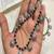 Silver Plated Black Onyx Floral Charm Anklets, Indian Boho Beach Foot Jewelry Pair