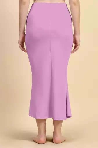 Lilac women's lycra spandex saree shapewear petticoat for women