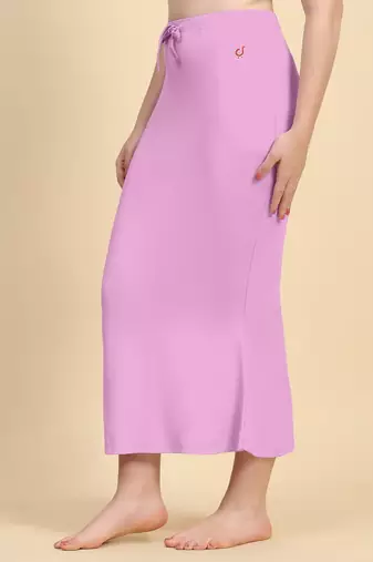 Lilac women's lycra spandex saree shapewear petticoat for women