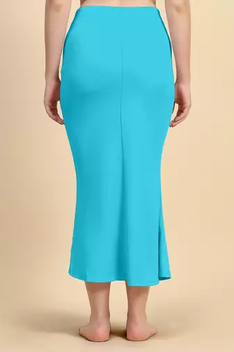 Turquoise women's lycra spandex saree shapewear petticoat for women