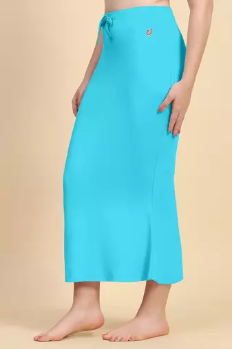 Turquoise women's lycra spandex saree shapewear petticoat for women