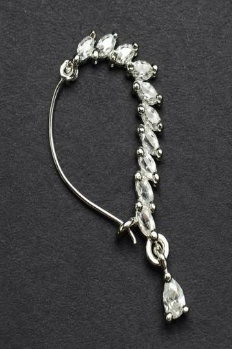 silver marquise cz nose ring, maharashtrian bridal nath, wedding jewellery