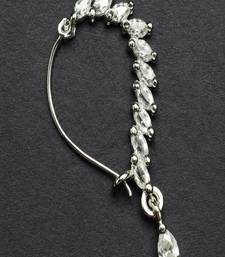 silver marquise cz nose ring, maharashtrian bridal nath, wedding jewellery
