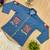 Blue navratri embroidered denim koti