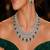 emerald green marquise crystal bridal jewellery set, statement necklace earrings