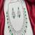 emerald green marquise crystal bridal jewellery set, statement necklace earrings