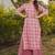 Floral printed rayon v neck kurta & trouser set