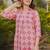 Floral printed rayon v neck kurta & trouser set