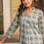Floral printed rayon v neck kurta & trouser set