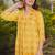 Floral printed rayon v neck kurta & trouser set