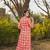 Floral printed rayon v neck kurta & trouser set