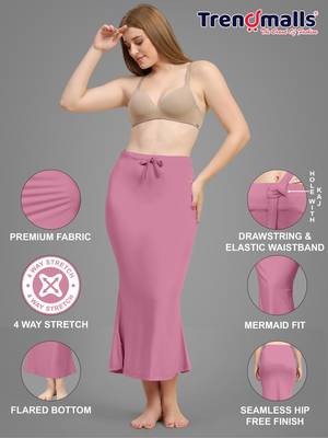 Flamingo women's lycra spandex saree shapewear petticoat for women 5