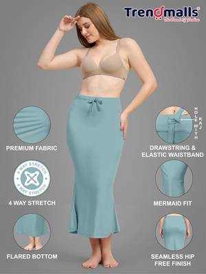 Sagegreen women's lycra spandex saree shapewear petticoat for women 5