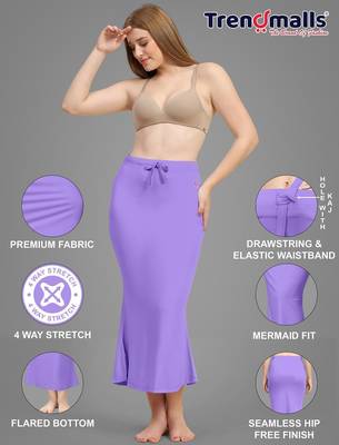 Waveblue women's lycra spandex saree shapewear petticoat for women 5