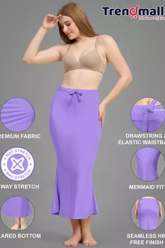 Waveblue women's lycra spandex saree shapewear petticoat for women
