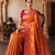 Orange Color Binni Weaving Jari Jaqurad Jaal Design Viscose Dola Silk Pattu Saree