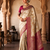 White-Rani Pink Color Binni Weaving Jari Jaqurad Jaal Design Viscose Dola Silk Pattu Saree