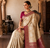 White-Rani Pink Color Binni Weaving Jari Jaqurad Jaal Design Viscose Dola Silk Pattu Saree