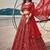 Red Premium Butterfly Net Sequins Embroidered Lehenga Choli Set