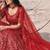 Red Premium Butterfly Net Sequins Embroidered Lehenga Choli Set