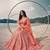 Peach Premium Butterfly Net Sequins Embroidered Lehenga Choli Set