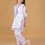 Girls white floral embroidered chikankari pure cotton kids kurti & palazzo set