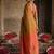 Mustard yellow cotton silk blend saree with contrasting border