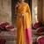 Orange cotton silk blend saree with contrasting border