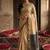 Beige cotton silk blend saree with contrasting border