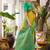 Mustard soft banarasi silk blend saree with contrast blouse piece