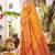 Mustard soft banarasi silk blend saree with contrast blouse piece