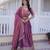 Purple Silk Semi Stitched Lehenga Choli with Zari Embroidery & Sequence Work