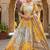 Yellow Silk Semi Stitched Lehenga Choli with Embroidery & Printed Work