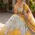 Yellow Silk Semi Stitched Lehenga Choli with Embroidery & Printed Work