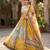 Yellow Silk Semi Stitched Lehenga Choli with Embroidery & Printed Work