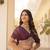 Maroon silk blend Free Size Stitched Lehenga Choli with Foil Embroidery & Printed Work